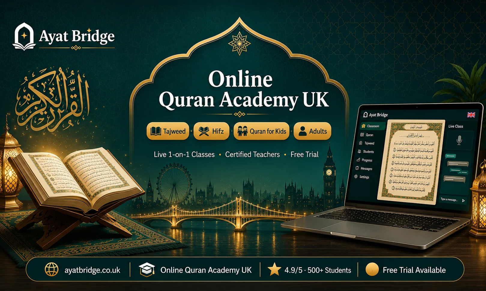 Ayat Bridge Online Quran Academy UK – Live 1-on-1 Classes
